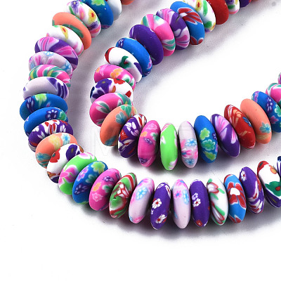 Handmade Polymer Clay Beads Strands CLAY-T020-02-1