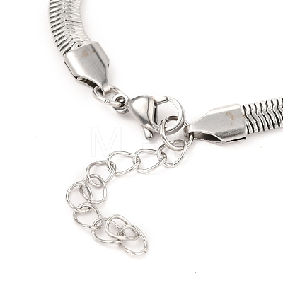 Unisex 304 Stainless Steel Herringbone Chain Bracelets BJEW-H541-01A-P-1