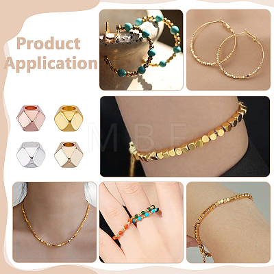 80Pcs 4 Colors Brass Spacer Beads KK-PH0015-20-1