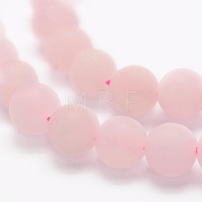 Natural Rose Quartz Beads Strands G-K194-10mm-06-1