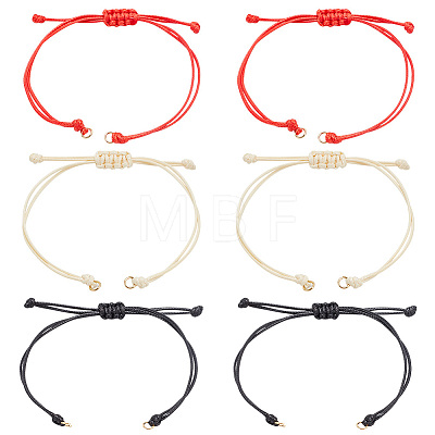 30Pcs 3 Colors Braided Waxed Polyester Cord AJEW-DR0001-32-1