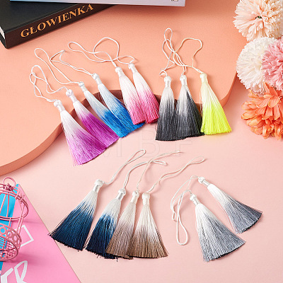 27Pcs 9 Colors Polyester Tassel Big Pendants FIND-SW0001-14-1