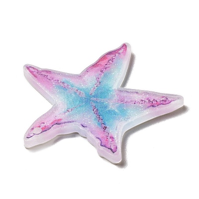 Ocean Themed Opaque Printed Acrylic Pendants SACR-L004-03C-1