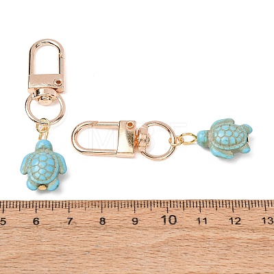 20Pcs Sea Turtle Synthetic Turquoise Pendant Decorations HJEW-CP00071-1