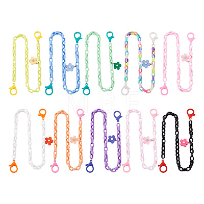Biyun 10Pcs 10 Colors Eyeglasses Chains AJEW-BY0001-01-1