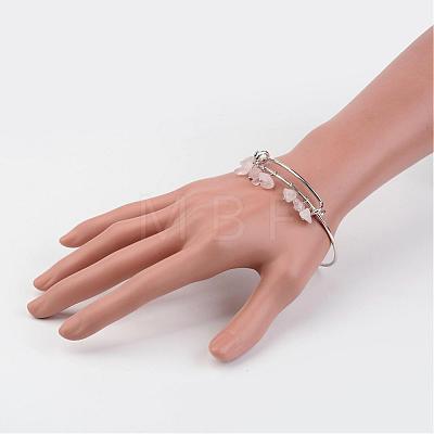 Silver Color Plated Brass Bangles BJEW-JB02316-1