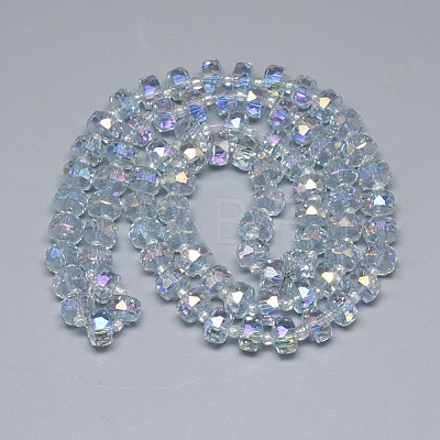 Electroplate Glass Beads Strands EGLA-Q083-6mm-A07-1