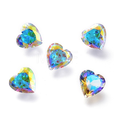 Cubic Zirconia Pointed Back Cabochons ZIRC-H108-07B-001AB-1