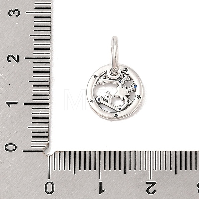 Luminous 925 Sterling Silver Rhinestone Constellation Charms STER-H114-01AS-012-1