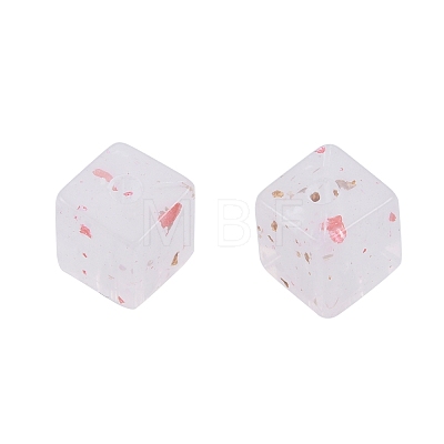 Marbled Stone Style Opaque Acrylic Beads OACR-G009-11-1