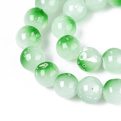 Baking Paint Glass Beads Strands DGLA-N015-10mm-09-1