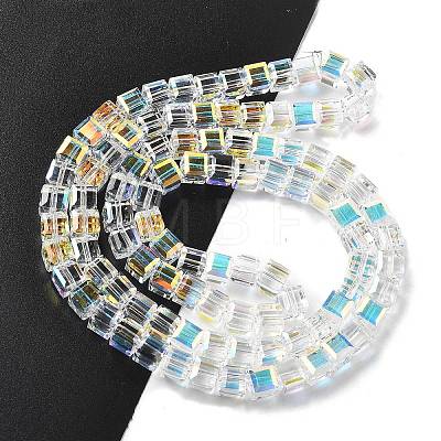 Electroplate Glass Beads Strands EGLA-H108-01A-AB01-1