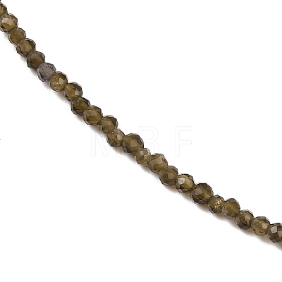 Natural Golden Sheen Obsidian Beaded Necklaces NJEW-K114-A-A19-1