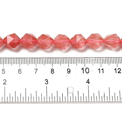 Cherry Quartz Glass Beads Strands G-K382-A05-03-1