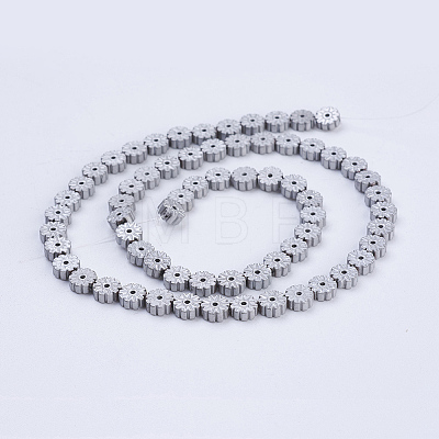 Electroplate Non-magnetic Synthetic Hematite Beads Strands G-J383-6x2mm-A-F-1