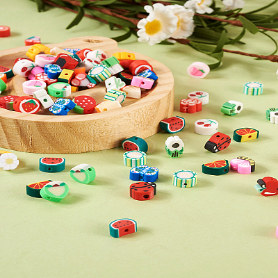  190pcs 19 style Handmade Polymer Clay Bead CLAY-TA0001-21-1