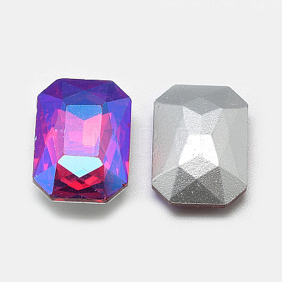 Pointed Back Glass Rhinestone Cabochons RGLA-T019-13x18mm-03-1