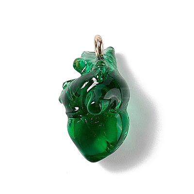 Transparent Resin Pendants RESI-E028-01G-10-1