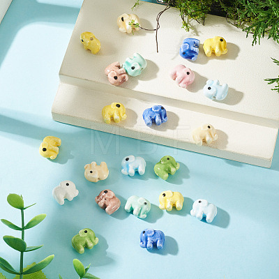 25Pcs Handmade Porcelain Ceramic Beads PORC-TA0001-77-1