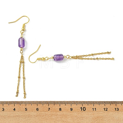 304 Stainless Steel Dangle Tassel Earring for Women EJEW-JE07184-1