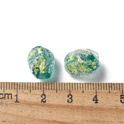 Handmade Foil Lampwork Beads Strands FOIL-Z001-06A-1