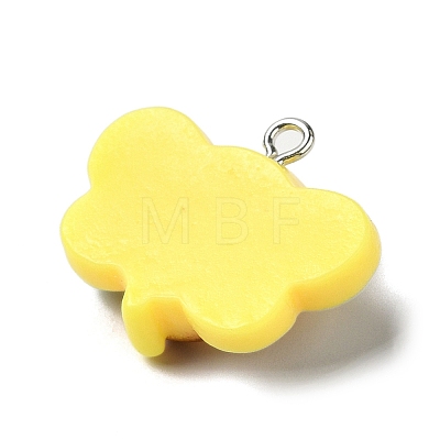 Bee Theme Opaque Resin Pendants RESI-G081-03E-1