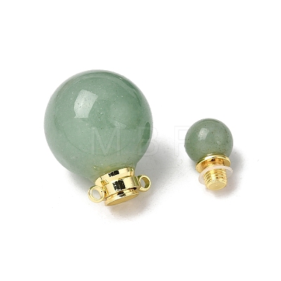 Natural Green Aventurine Perfume Bottle Pendants GG-CBA7610-02G-08-1