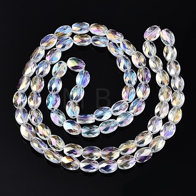 Electroplate Glass Beads Strands EGLA-N002-08-1