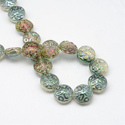 Electroplate Glass Beads Strands EGLA-Q063-01-1