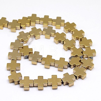 Electroplate Non-magnetic Synthetic Hematite Beads Strands G-I096-01-1