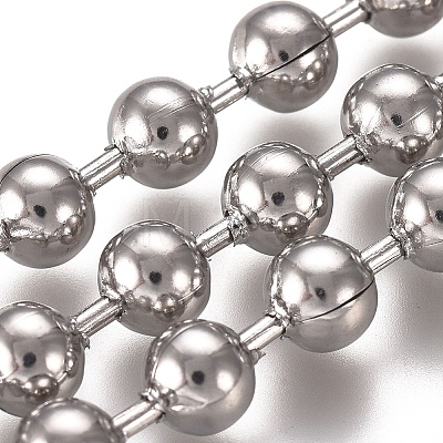 3.28 Feet 304 Stainless Steel Ball Chains X-CHS-E021-13A-P-1