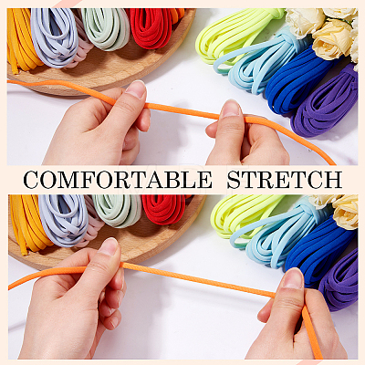 Gorgecraft 60M 12 Colors Flat Nylon Elastic Cord OCOR-GF0003-66-1