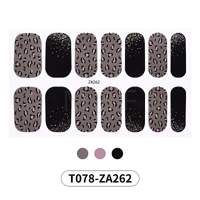 Fruit Floral Leopard Print Full Wrap Nail Polish Stickers MRMJ-T078-ZA262-1