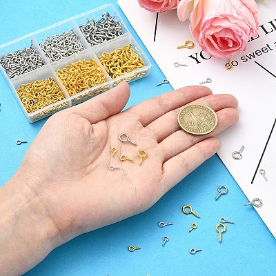 750Pcs Iron Screw Eye Peg Bails IFIN-YW0003-89-1