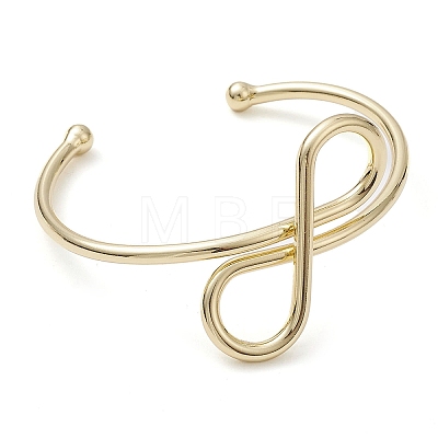 Infinity Brass Cuff Bangles BJEW-D039-37F-G-1