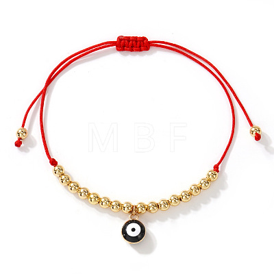 Evil Eye Brass Enamel Charm Bracelets LY1525-6-1