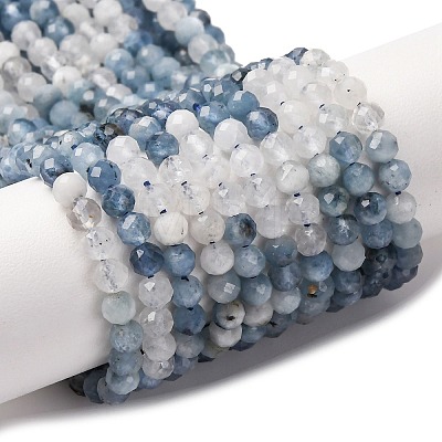 Natural Aquamarine Beads Strands G-C226-B03-4mm-1