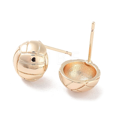 Brass Stud Earrings EJEW-F332-02G-1