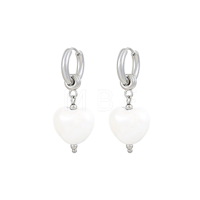 Fashionable ceramic heart earrings EY6632-1