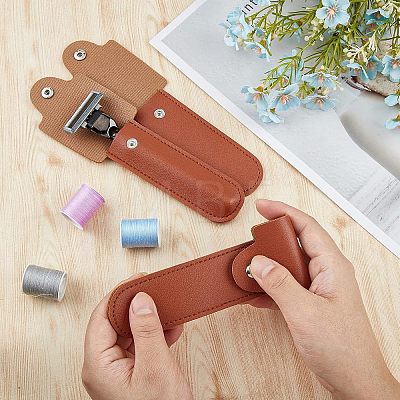 4Pcs PU Leather Razor Sheath AJEW-FH0002-72B-1