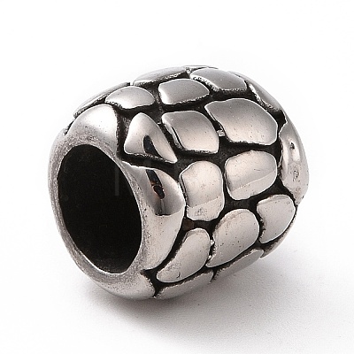 304 Stainless Steel Large Hole Beads STAS-M301-32AS-1