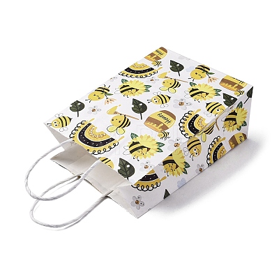 Bees Theme Rectangle Paper Bags CARB-F012-02E-1