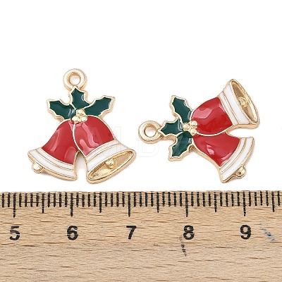 Christmas Alloy Enamel Pendants X-FIND-I067-02KCG-04B-1