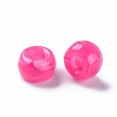 Acrylic European Beads MACR-S375-002B-07-1