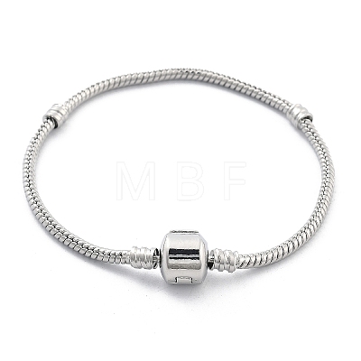 Brass Snake Chain Link Bracelets for Men Women BJEW-G736-06P-1