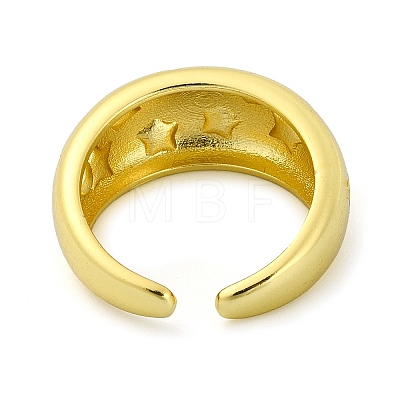 Brass Open Cuff Rings RJEW-B051-22G-1
