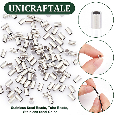 Unicraftale 100Pcs 304 Stainless Steel Beads STAS-UN0056-55-1