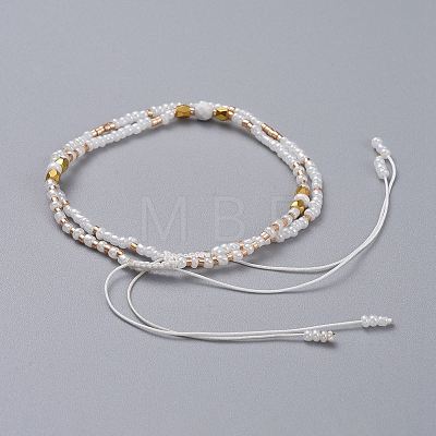 Braided Beaded Bracelets BJEW-JB04543-1