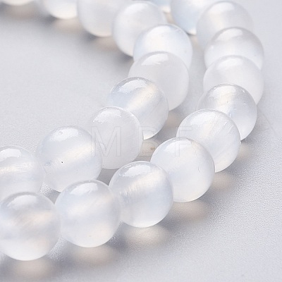 Natural Selenite Beads Strands X1-G-L552H-16A-1