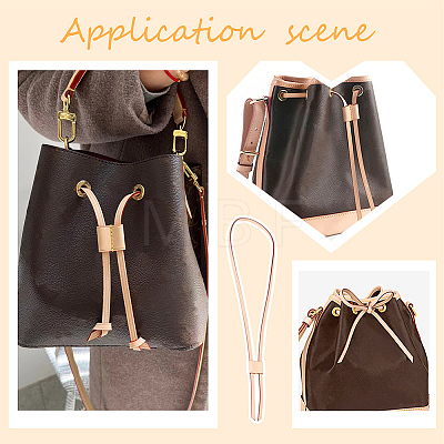 PU Imitation Leather Bag Drawstring Cord & Cord Slider Sets DIY-WH0453-50B-01-1